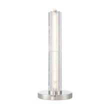 Golden Canada 3726-TL18 PN-CY - Golden Lighting Crystallo Integrated LED Table Lamp in Polished Nickel